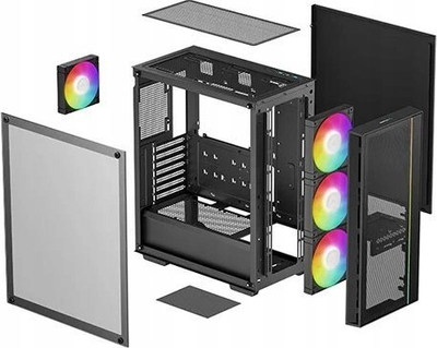 Kullë PC Deepcool MATREXX 55 MESH V4, ATX, xham i temperuar, e zezë