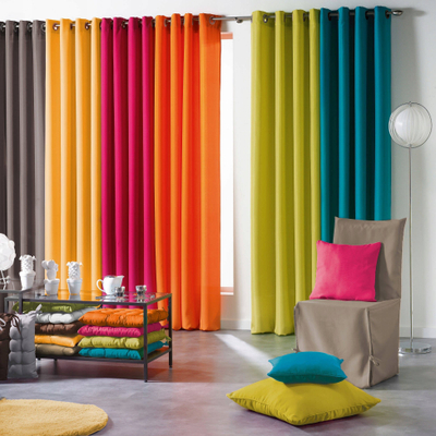 Perde me unaza Essential Linen, 140 x 260 cm, poliester, e bardhë