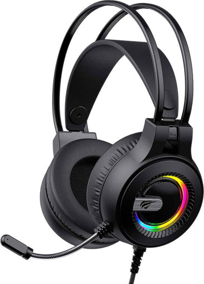 Kufje gaming Havit H2040D, stereo, me mikrofon, të zeza