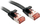 Kабел за мрежа Lindy рамна Patchcord Cat6 U FTB, 0.3m, црна