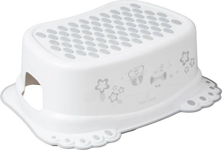Stol këmbësh fëmijësh Tega Baby FOOTREST OWL SO-006-103, kundër rrëshqitjes, e bardhë