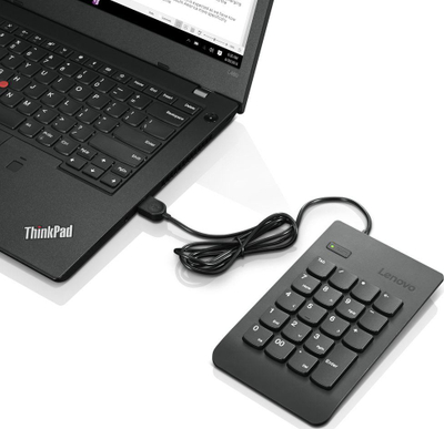 Нумеричка тастатура Lenovo Gen, со кабел, US, Црна