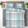 Set shtrati King Size Square, 100% pambuk, 92 GSM, shumëngjyrësh