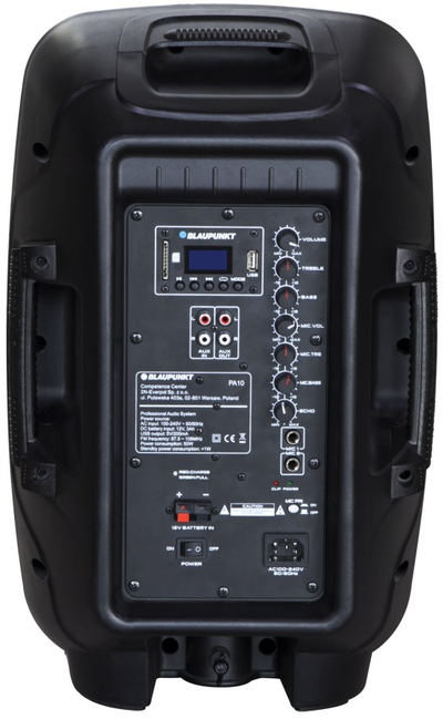 Портабилен звучник Blaupunkt PA10, 600W, Блутут, црн