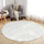 Tapet Strado Round Rug Rabbit, 120x120 cm, antirrëshqitës, i bardhë