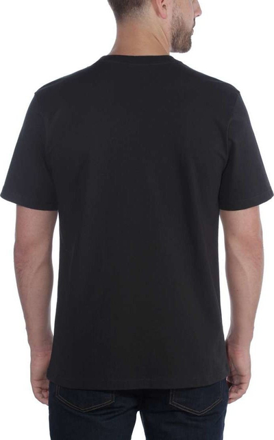 Bluzë T shirt Carhartt Dearborn Relaxed, pambuk i trashë, për meshkuj, e zezë