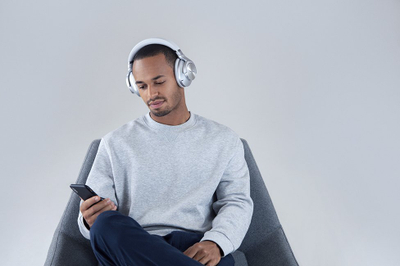 Kufje over ear Technics EAH-A800E-K, pa tela, Bluetooth, argjendta