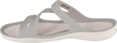 Sandale gocash Crocs Swiftwater, me rripa TPU, që s’i hyn uji, gri e hapur