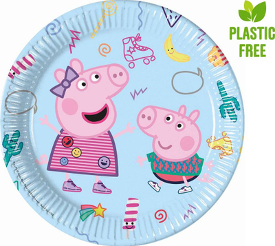 Pjata letre PROCOS Peppa Pig, 23 cm, 8 copë, pa plastikë