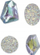 Gurëza vetëngjitëse dekorative Pebbles Silver Mix, 16 copë, argjendi