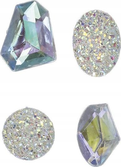 Gurëza vetëngjitëse dekorative Pebbles Silver Mix, 16 copë, argjendi