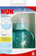 Шише Нук Фирст Најт, 150 ml, со рачки, тиркизна што свети во темнина