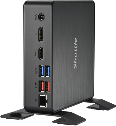 Мини ПК Shuttle XPC Nano NC4010BAV2, Intel Celeron 7305, 8GB RAM, 128GB SSD, Windows 11 Pro, црн