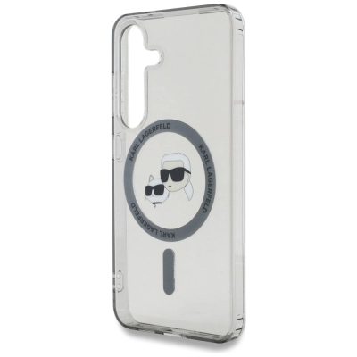Mbulesë telefoni Karl Lagerfeld KLHMS25MHLSKCK për Samsung S25 Plus, me magnet, transparente