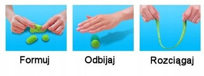 Masë modeluese Springball Jumping Putty, display 48 copë, ngjyra përzier