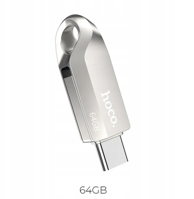 USB флеш меморија Hoco Type C, 64GB, метална, сива