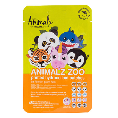 Fasha aknesh masqueBar Animal Printed Hydrocolloid Acne Patches, 45 copë