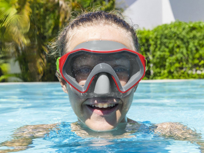 Маска за пливање Bestway Colorful Swimming Mask, за деца 7+, поликарбонатно стакло, шарена