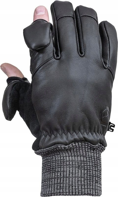 Doreza fotografike Vallerret Hatchet Leather, lëkurë, merino, të zeza XL