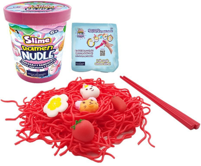 Lodër slime Bear Hug Epee Ramen Noodles, teksturë e butë, ngjeshje antistres, multikolor