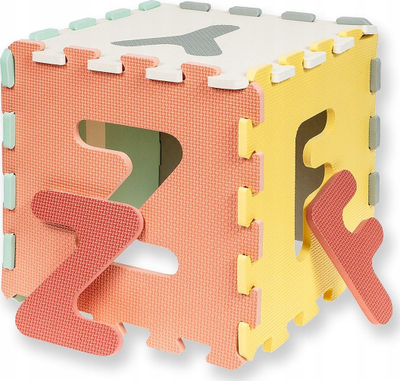 Tapet puzzle për kalamaj Smily Play SP84735, shkronja dhe numra, 180 x 180 cm, shumëngjyrësh