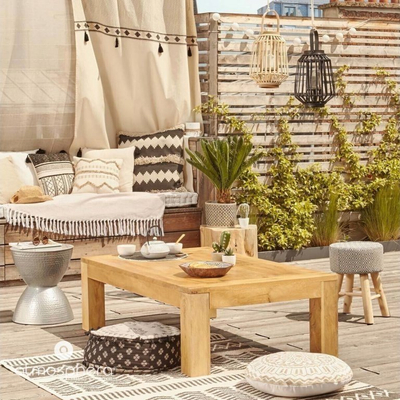Fener dekorativ Atmosphera Interior Designer Black Woven Willow Rattan, 35cm, me gotë qelqi mrena, i zi