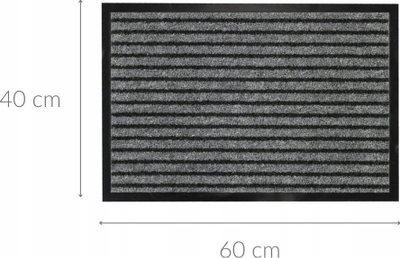Tapet hyrje Anti-Dust Toscan, 40x60cm, polipropilen PVC, i zi gri