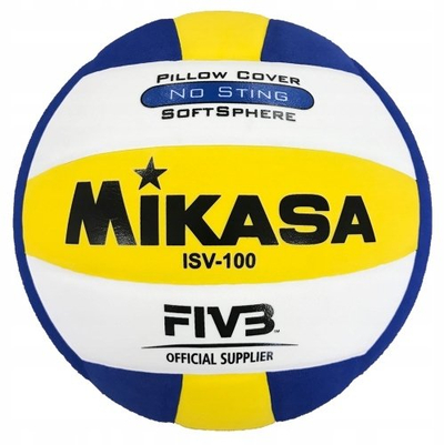 Top volejbolli Mikasa ISV100, lëkurë sintetike, për sallë dhe jashtë, shumëngjyrësh