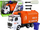 Kamion lodër Lean Toys Garbage Truck 17196, dritë dhe zë, DIY 1:12, portokalli e bardhë