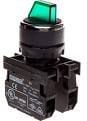 Buton rrotullues Emas T0-B102SL32Y, 3 pozicione, me dritë 100-250V, jeshil