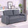 Sofa-Shtrat Kanna 2 ulëse tapiceri 176×102×91 cm (HM3082.10), gri