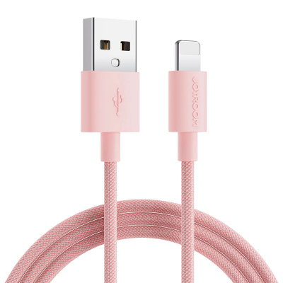 Kabllo karikimi Joyroom USB në Lightning, 2.4A, 2m, rozë