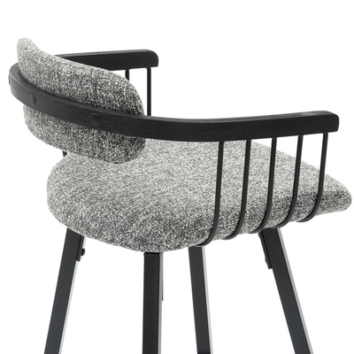 Stol rrotullues Lang 51,5x48,5x89,5Hcm (HM9990.02), zezë/ gri