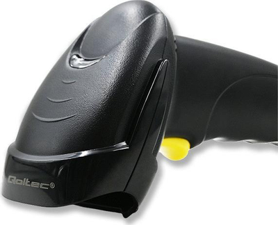 Lexues barkodësh Qoltec, laser 1D, USB, i zi