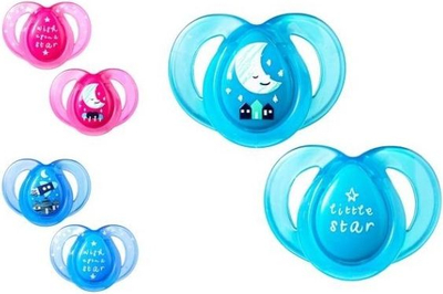 Qetësues për bebe Tommee Tippee Night TT0298, 2 copë, 2M+, shumëngjyrësh
