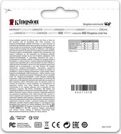 USB Kingston DataTraveler Micro Gen 2, 128 GB, e argjendtë