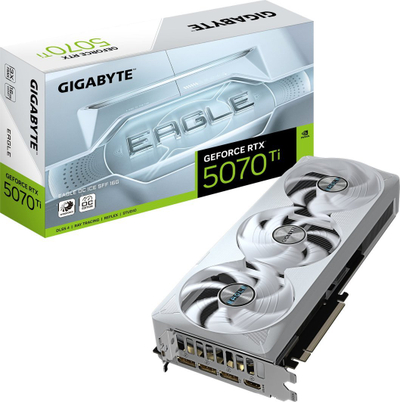 Kartelë grafike Gigabyte GeForce RTX 5070 Ti Eagle OC ICE SFF, 16GB GDDR7