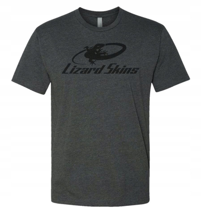 Bluzë burra Lizard Skins gri e errët (charcoal), M, me logo të vogël, pambuk