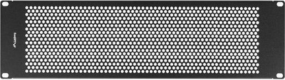 Panel kapak me vrima për dollap 19" Cali Rack, 3U, i zi