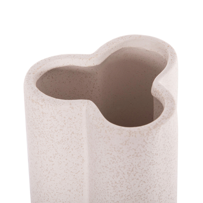 Dekor tavoline qeramike Glaze Φ14x34Hcm (HM4611.01), bardhë
