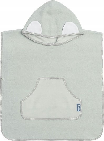Ponço banje për bebe Sensillo Bath Poncho, pambuk frotir, 55x60cm, gri