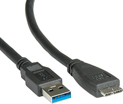 Kabllo USB Roline USB 3.0 USB A në USB A, 0.8m, i zi