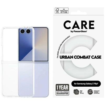 Mbrojtëse telefoni PanzerGlass CARE Flagship, për Samsung Galaxy Z Flip7, transparente