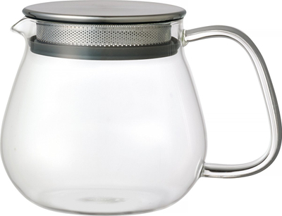 Çajnik Kinto Unitea One Touch, 460ml, xham rezistent ndaj nxehtësisë, transparent