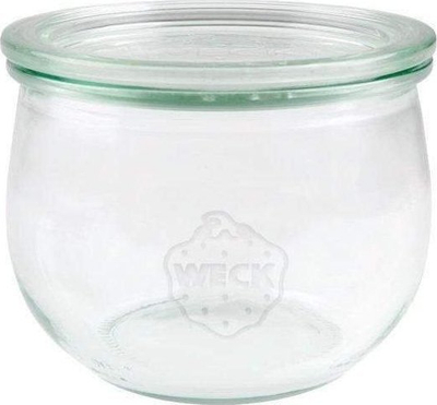 Set kavanozash qelqi Jata WECK Tulip 580ml, 6 copë, transparent