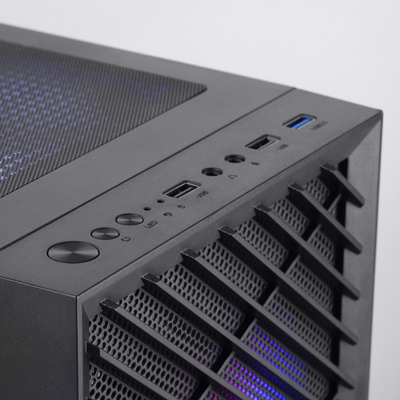Kasa gaming Mars Gaming MC VORTEX, mini tower MicroATX, 3 fshesa FRGB 120mm, e zezë