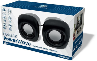 Kutubafonë kompjuteri Squeak Powerwave SQ1003, stereo, AUX USB, të zinj