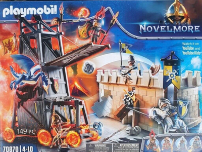 Set lodrash Playmobil Novelmore Burnham Raiders Battle Tower Assault 70870, 149 copa, 4–10 vjeç, shumëngjyrësh