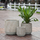 Set vazo rrethore Gardener HM4724, 3 copë, FiberClay, ngjyrë çimento