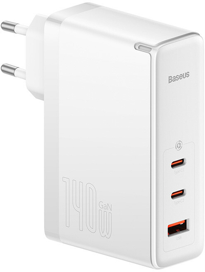 Karikues Baseus GaN5 Pro, 2x USB-C, USB-A, 140W, i bardhë